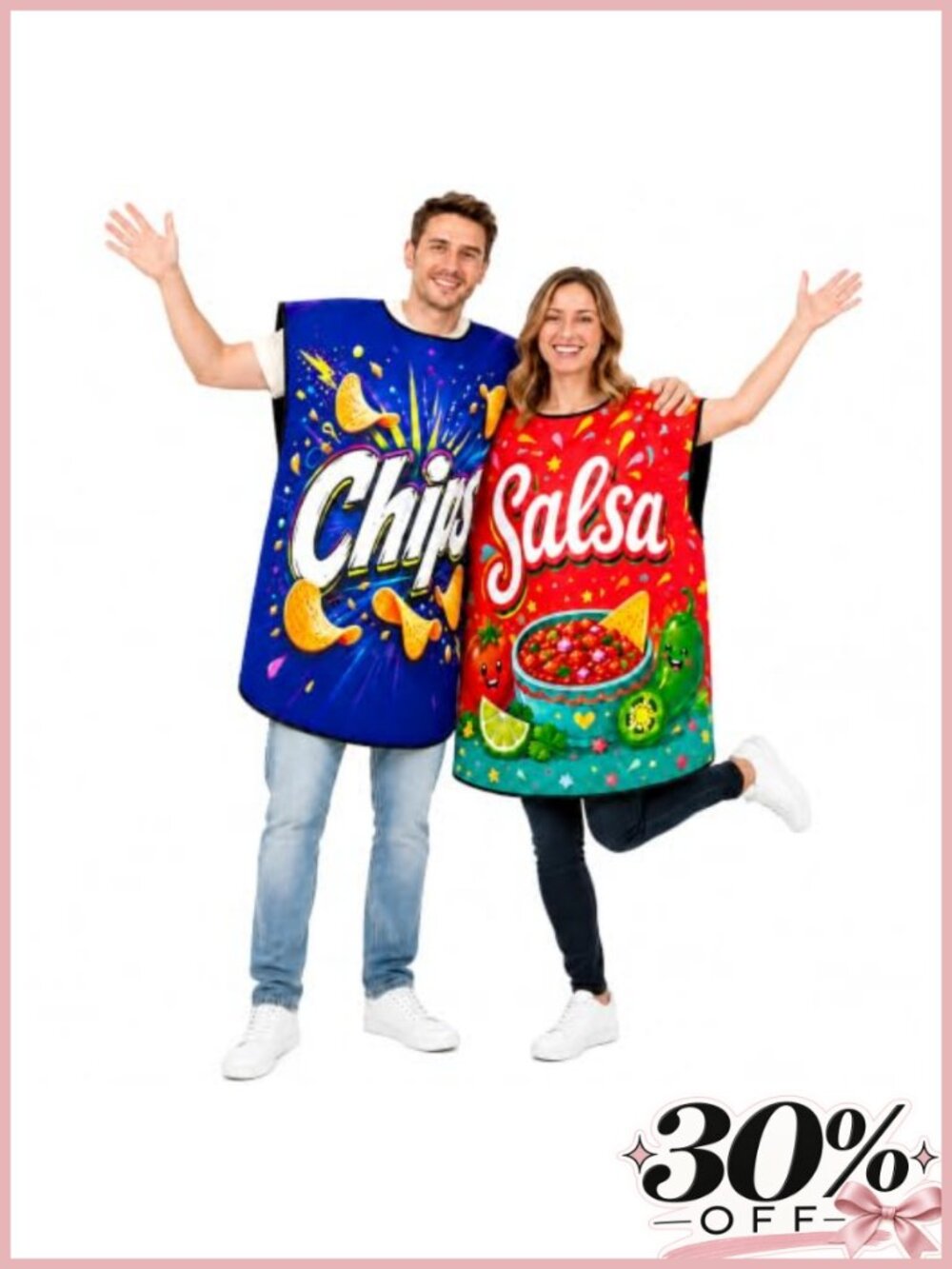 Chips and Salsa Couple Costume Set 2 Pcs Adult Halloween Food Outfit